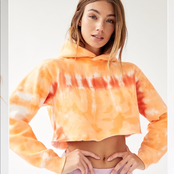 Aritzia Tops - Aritzia TNA Perfect Hoodie Crop "Orange Mix"